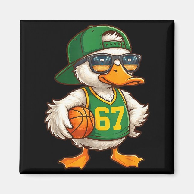 Imã Duck Basketball 67 Gen Alpha Slang Srts Men Boys K (Frente)