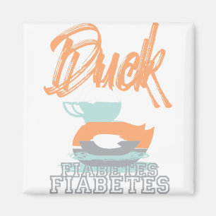 Imã Duck Fiabetes t Diabetes Dia de Consciência T1D