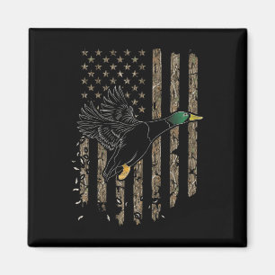 Imã Duck Hunter American Flag Waterfowl Hunting Camouf