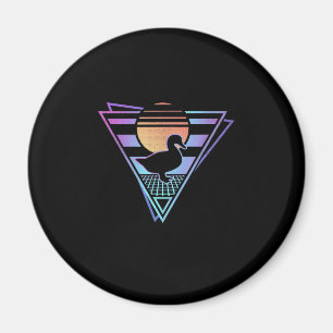 Imã Duck Retro 80s EDM Synthwave Gift-Shirt