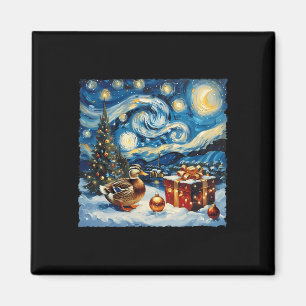Imã Duck Van Gogh Style Starnight Night Winter