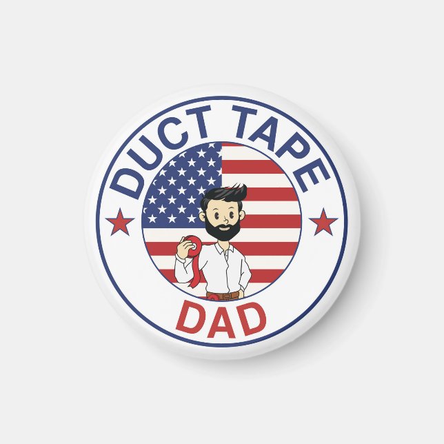 Imã Duct Tape Dad - Magnet (Frente)