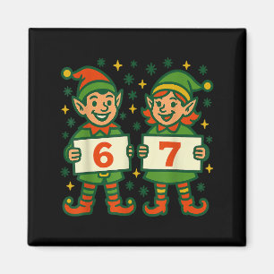 Imã Duende de Natal 6 7 Meme Férias Divertidos Elfos G