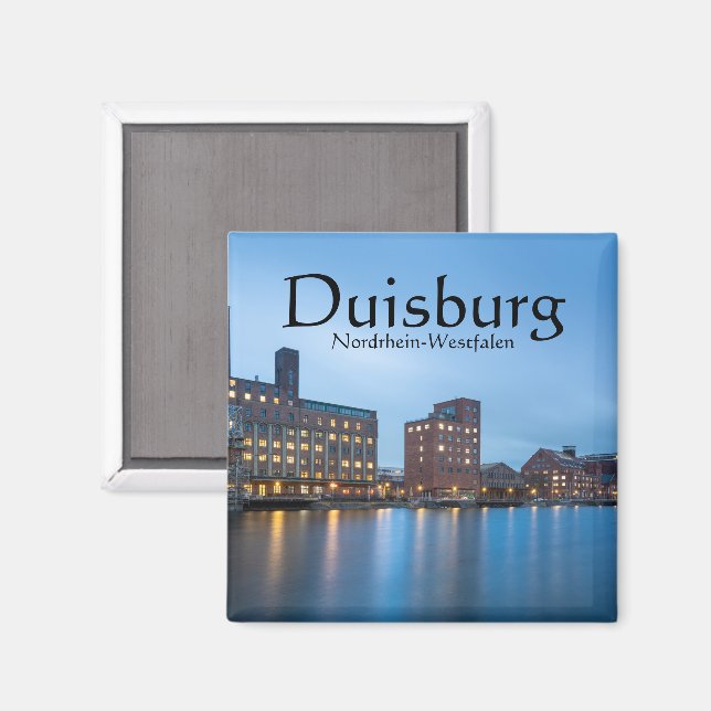Imã Duisburg Alemanha Magnet (Front/Back)
