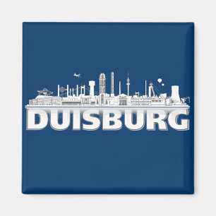 Imã Duisburg cidade Skyline - íman /K ühlschrankmagn