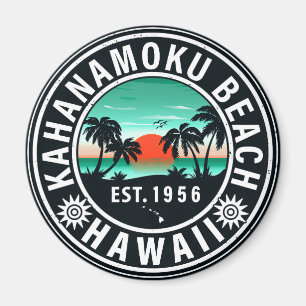 Imã Duke Kahanamoku Beach Hawaii Retro Sunset Souvenir
