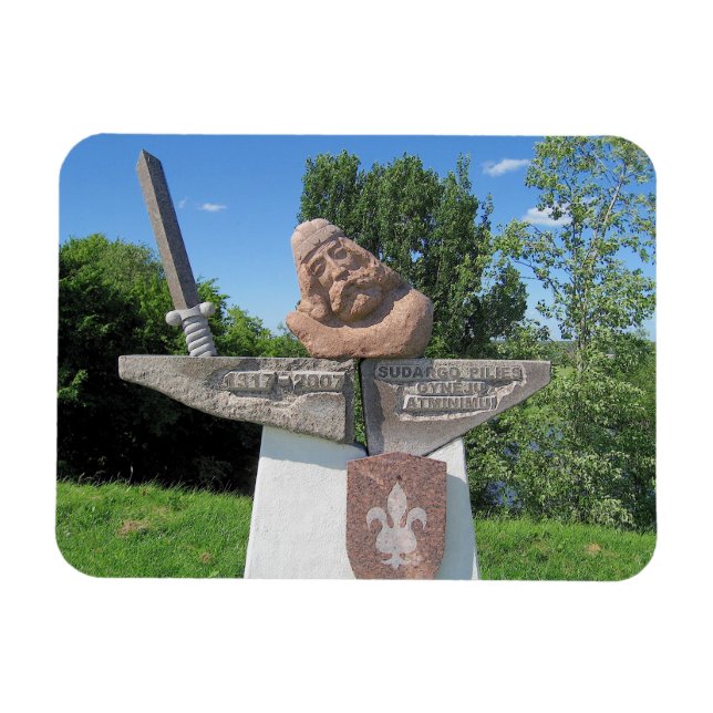 Ímã Duke Sudargas Castle Mounds- LITUÂNIA (Horizontal)