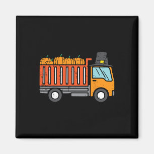 Imã Dump Truck Pumpkin outono outono outono