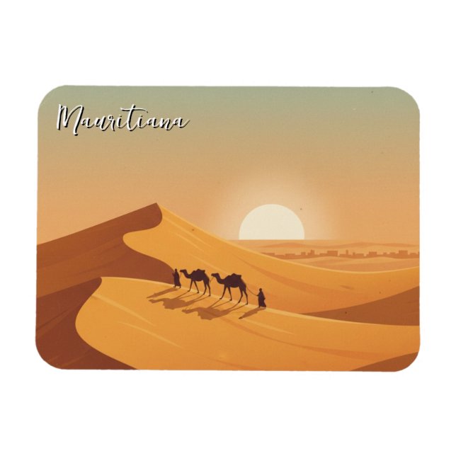Ímã Dunas de Camelo do Deserto da Mauritânia (Horizontal)