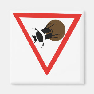 Imã Dung Beetle Crossing, Trafic Sign, África do Sul