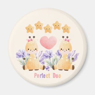 Imã Duo Perfeito | Ímã de Girafa Casalzinho