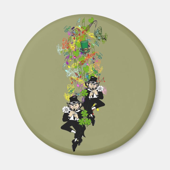 Imã Duplo Problema Gêmeos Irlandeses Sortudos (Frente)