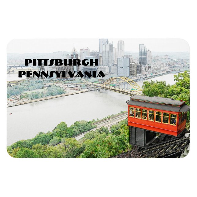 Ímã Duquesne Incline em Pittsburgh Pensilvânia (Horizontal)