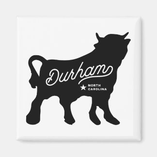 Imã Durham NC Bull Square Magnet