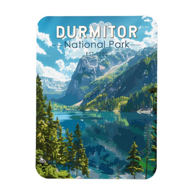 Ímã Durmitor National Park Montenegro Viagem Art (Vertical)