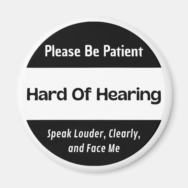 Imã Duro De Ouvir Preto Clássico (Frente)