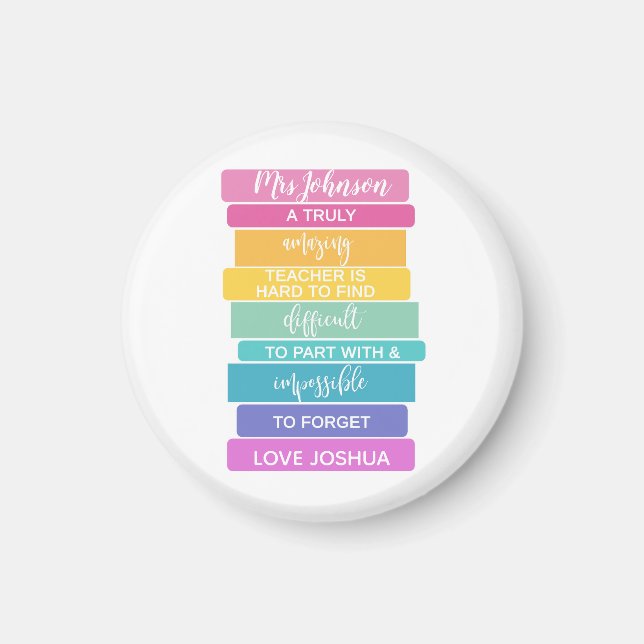 Imã duro de professor incrível que não se pode esquece (Frente)