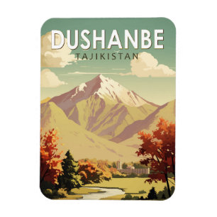 Ímã Dushanbe Tajiquistão Viagem Art Vintage