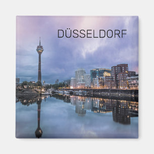Imã Dusseldorf Skyline Alemanha Holiday Sunset Souveni