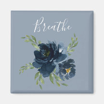 Dusty Blue Breathe Script Watercolor Elegante