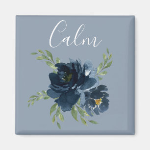 Imã Dusty Blue Calm Script Watercolor Modern Elegante