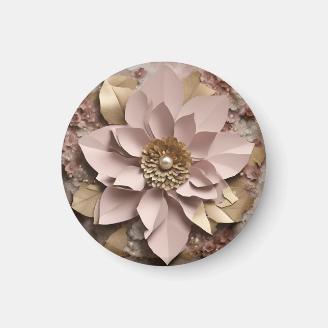 Imã Dusty Rosa Floral - Magnet (Frente)