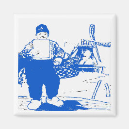 Imã Dutch Boy with Windmill
