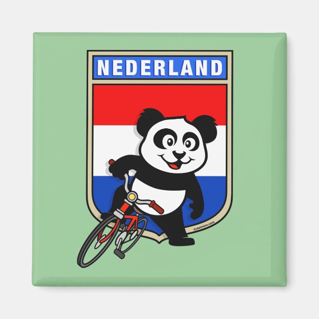 Imã Dutch Cycling Panda (Frente)