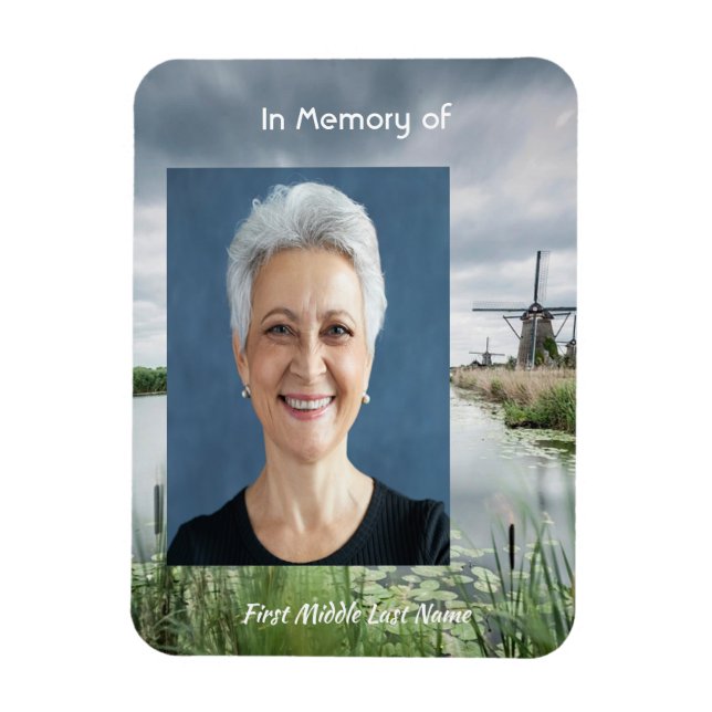 Ímã Dutch Netherlands windmill  Memorial Keepsake  (Vertical)