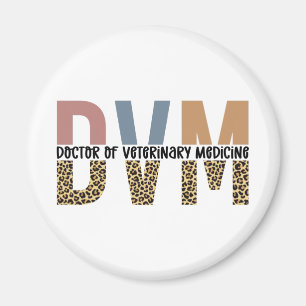 Imã DVM Doctor Veterinary Medicine Leopard Print