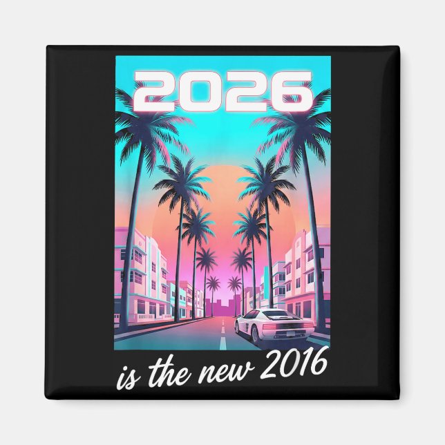 Imã É A Estética Do Carro Retro Synthwave De 2016 (Frente)