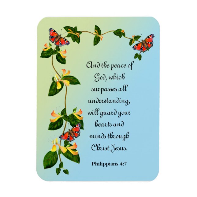 Ímã E a paz de Deus que ultrapassa o verso Bíblia (Vertical)
