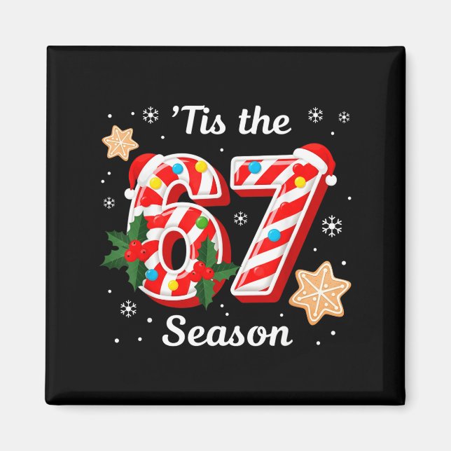 Imã É a Temporada 67 Seis Sete Natal Brainrot Mem (Frente)