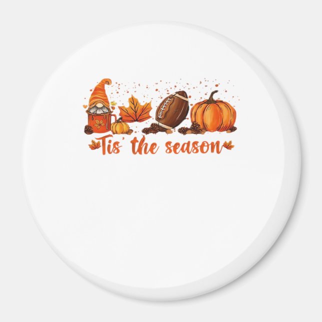 Imã É a Temporada Design de Gnome de Futebol de Outono (Frente)