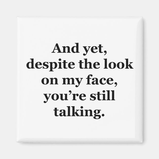 Imã E ainda assim, apesar do olhar na minha cara (Frente)