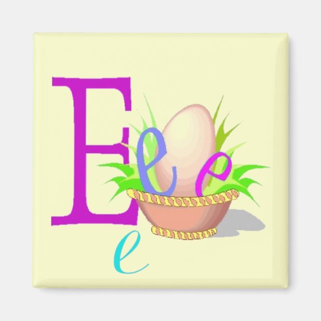 Imã E - Alfabeto Magnet (Frente)