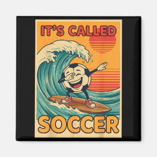 Imã É chamado de futebol divertido retro bola esportes