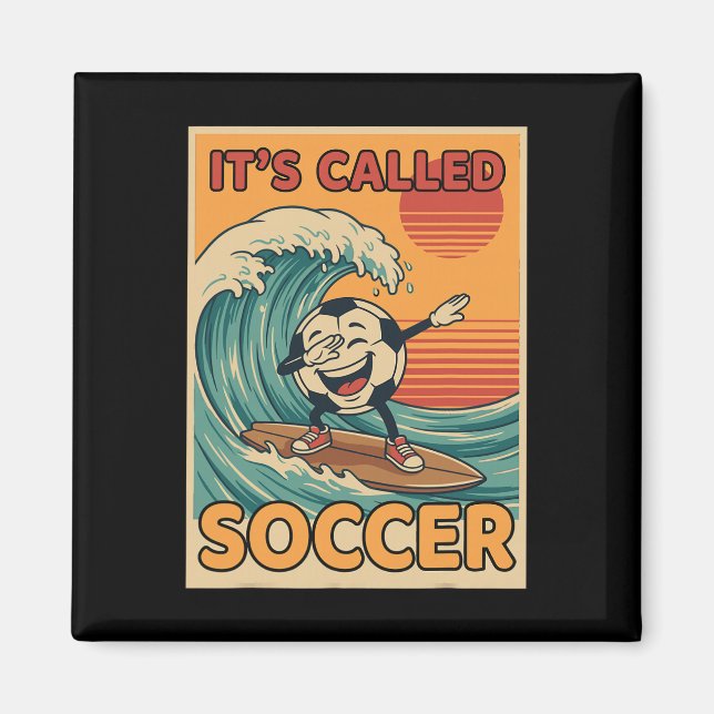 Imã É chamado Futebol Engraçado Retro Ll Fã de Esporte (Frente)