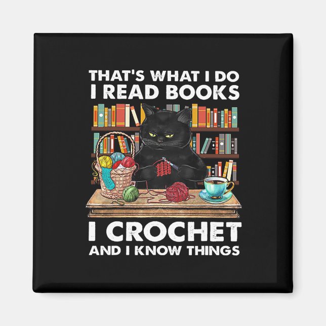 Imã É isso que eu leio o livro que eu crochet e eu sei (Frente)
