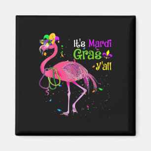Imã É Mardi Gras Y'all Flamingo Costume Girls Women