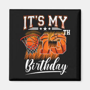 Imã É Meu 13º Aniversário Tema de Basquete 13 Anos de