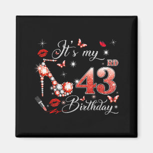 Imã É Meu 43º Aniversário Rosa 43 Anos de Idade Aniver