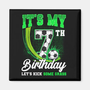 Imã É Meu 7º Aniversário de Futebol Menino Engraçado 7