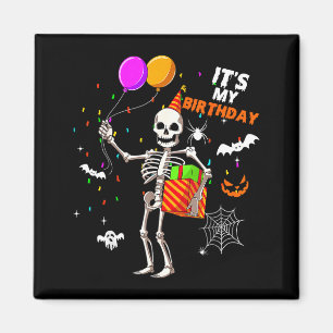 Imã É Meu Aniversário Esqueleto Feliz Aniversário de H