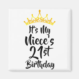 Imã É o 21º Aniversário da Minha Sobrinha Coroa Feliz