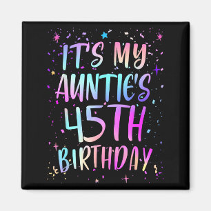 Imã É o 45º Aniversário da Minha Tia Colorido Feliz 45