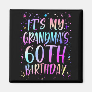 Imã É o 60º Aniversário da Minha Avó Colorido Feliz 60
