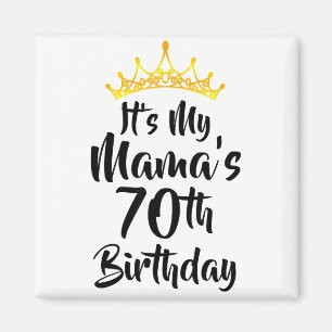 Imã É o 70º Aniversário da Minha Mamãe Coroa Feliz 70