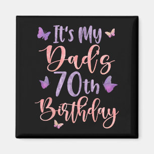 Imã É o 70º Aniversário do Meu Pai Borboleta Feliz 70