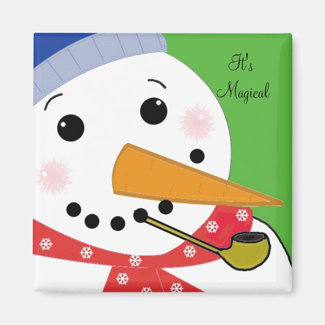 Imã É o Boneco de Neve Mágico (Frente)